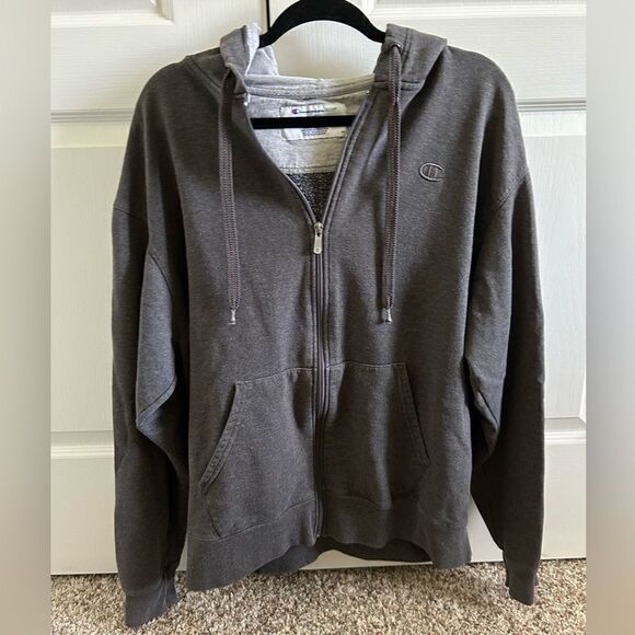 Champion Men’s 2XL Grey Zip Up Hoodie - Picture 1 of 5